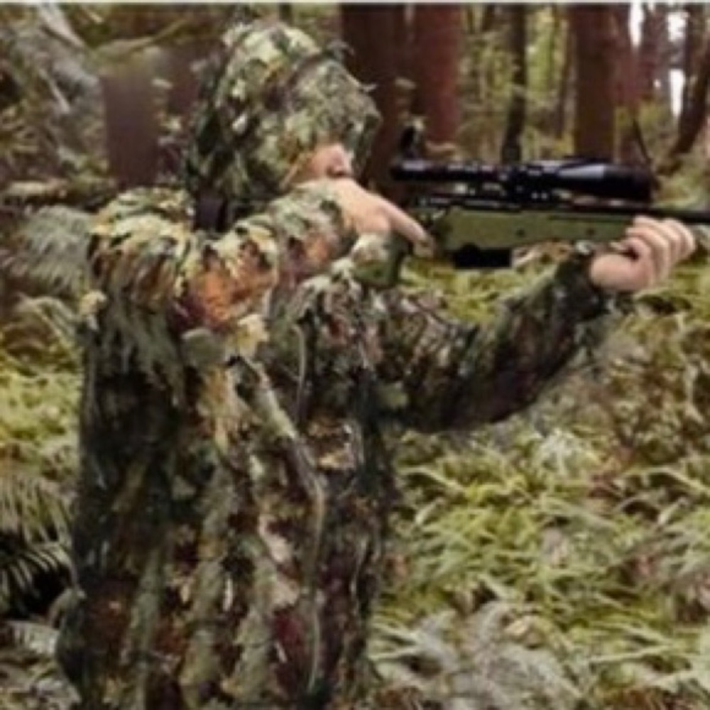 Ghillie Vintage 3D-Leaf Netted Camo Hooded Jacket by Mirage Wear Perfect